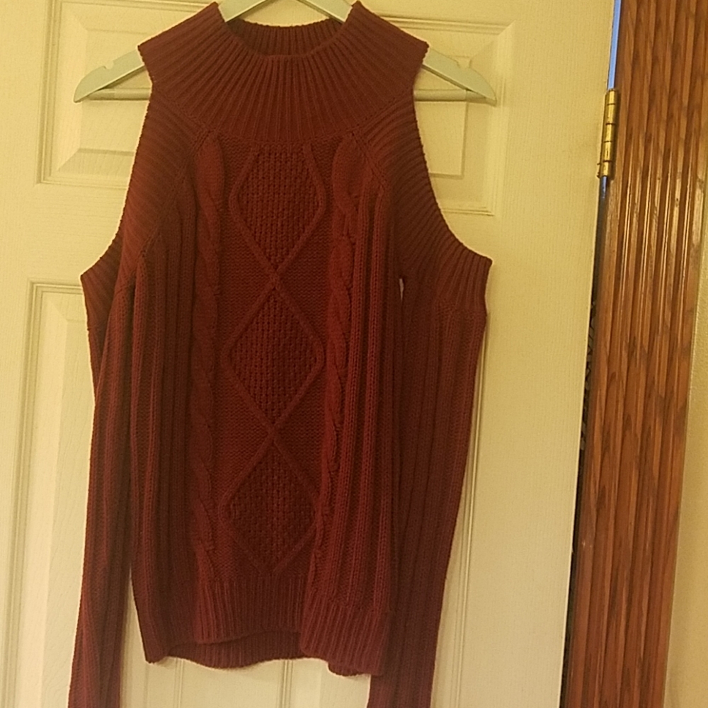 Elan cut out shoulder sweater